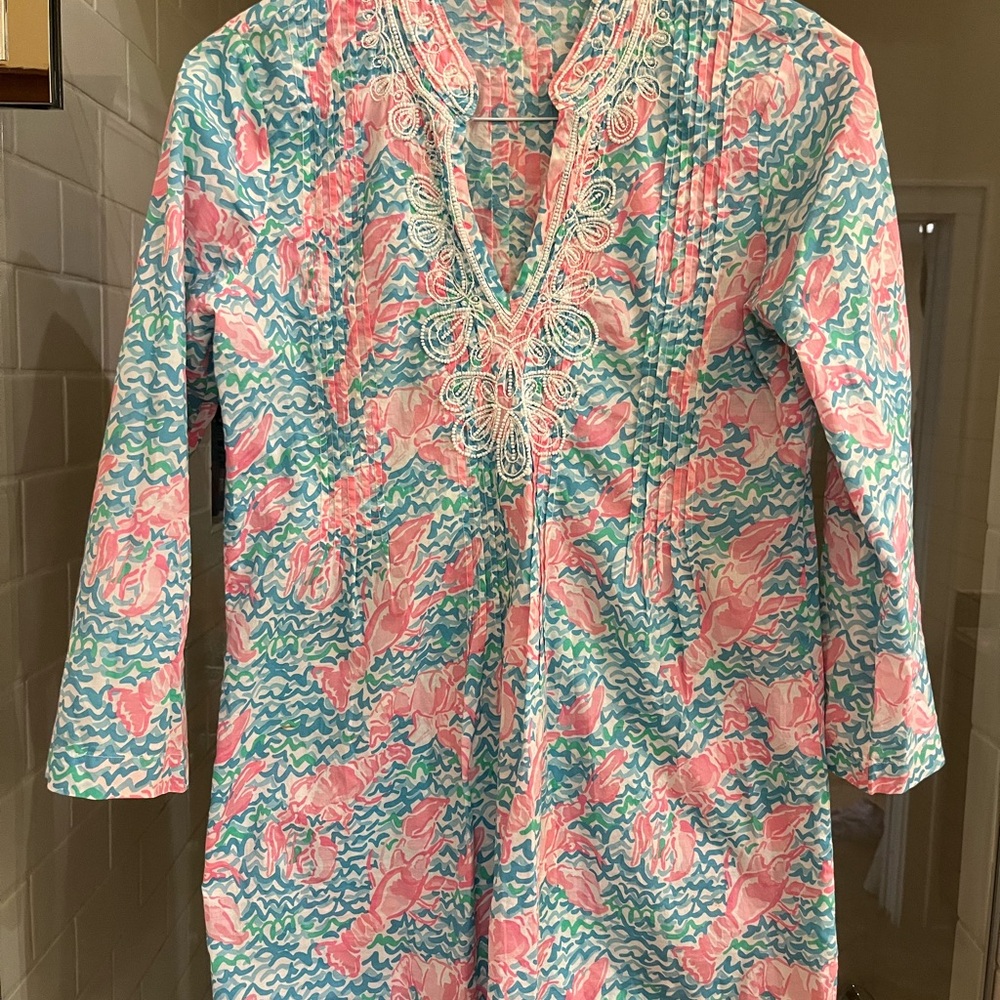 Lilly Pulitzer Pink and Blue Floral Dress